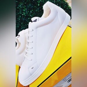 FENDI Bag Bugs Monster Eye Low-Top White Leather Sneakers, Size UK12 (BRAND NEW)